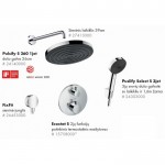 Potinkinis termostatinis dušo 7 in 1 komplektas HANSGROHE Ecostat S su Pulsify S 260 dušo galva ir laikikliu iš sienos, chromas